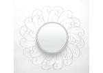Sunflower Shape Metal Wall Art Mirror Floral Mirror Silver Color For Wall