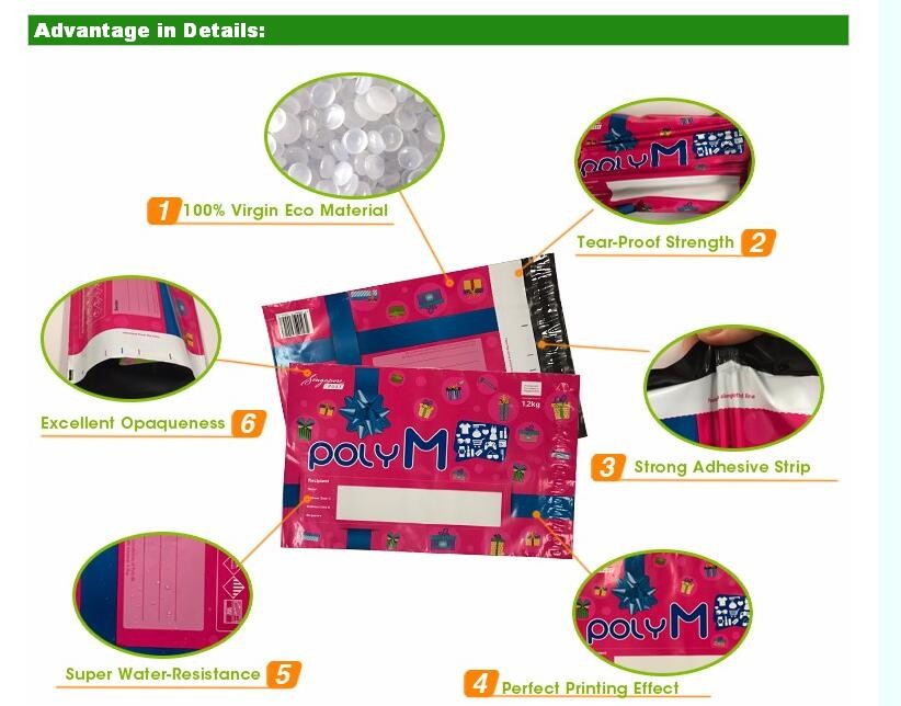 Cheap Poly Plastic Packaging Custom Logo Printing Self-Seal Reusable Polythene Mailing Bags Cloth Mailing Bag