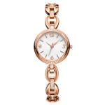 Bangle Women Quartz Wrist Watch Diamond Encrusted Jewelry Buckle