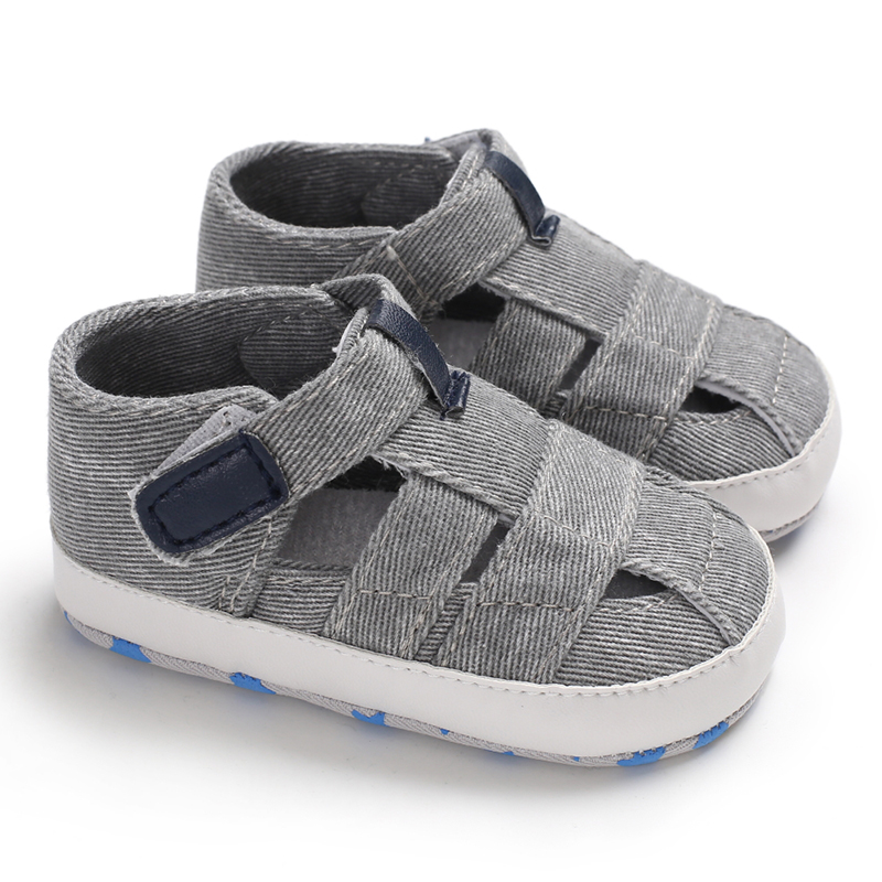 New fashion canvas soft sole boy prewalk infant crib Baby boy sandals
