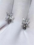 full diamonds earring 18kt gold with white gold or yellow gold or pink gold