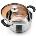 Direct Selling Restaurant Mirror Polished Cooking Soup Serving Pot Stainless