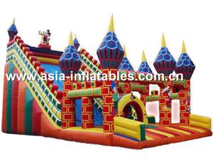 Quality Commercial Grade Inflatable Slide Combo With Dome Pillar For Children Games wholesale