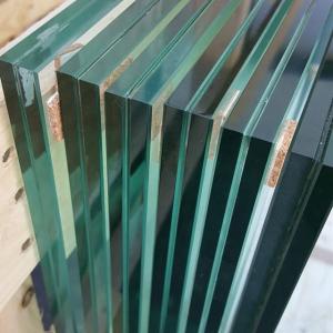 Quality 12mm Clear Toughened Low Iron Laminated Glass Polished V Edge wholesale