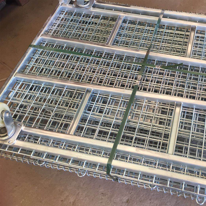 Storage Wire Mesh Cage / Foldable Wire Mesh Container 800kg-1500kg
