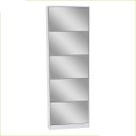 185cm Mirrored Shoe Cabinet