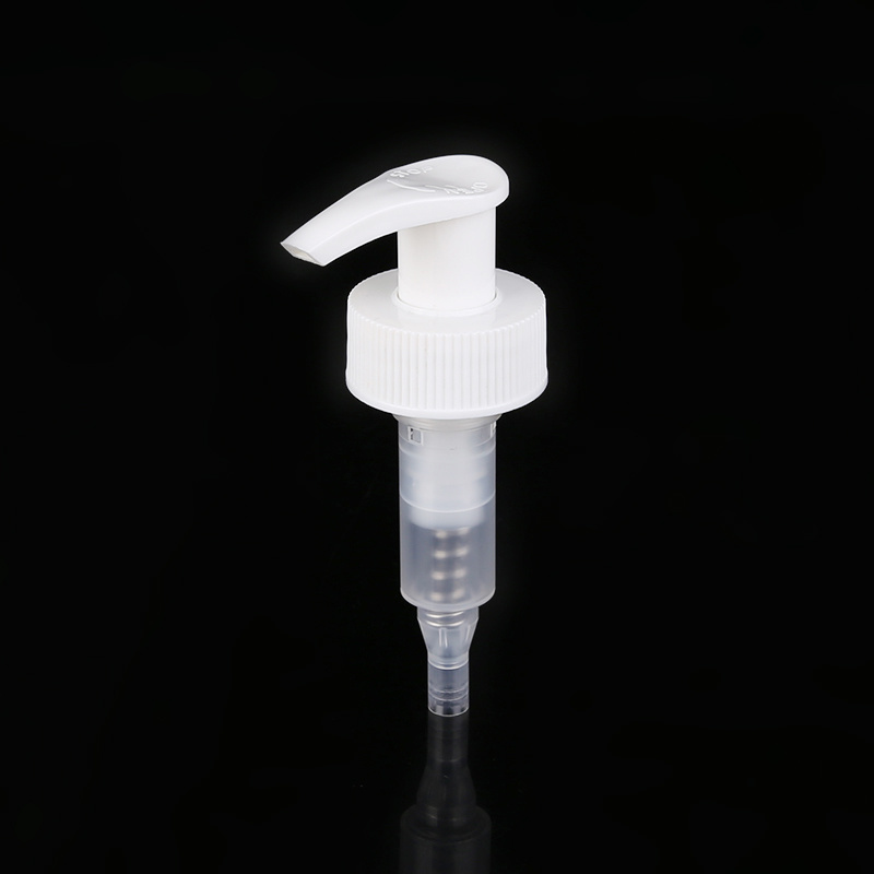 28400 Plastic Ribbed Lotion Pump with Spring Outside
