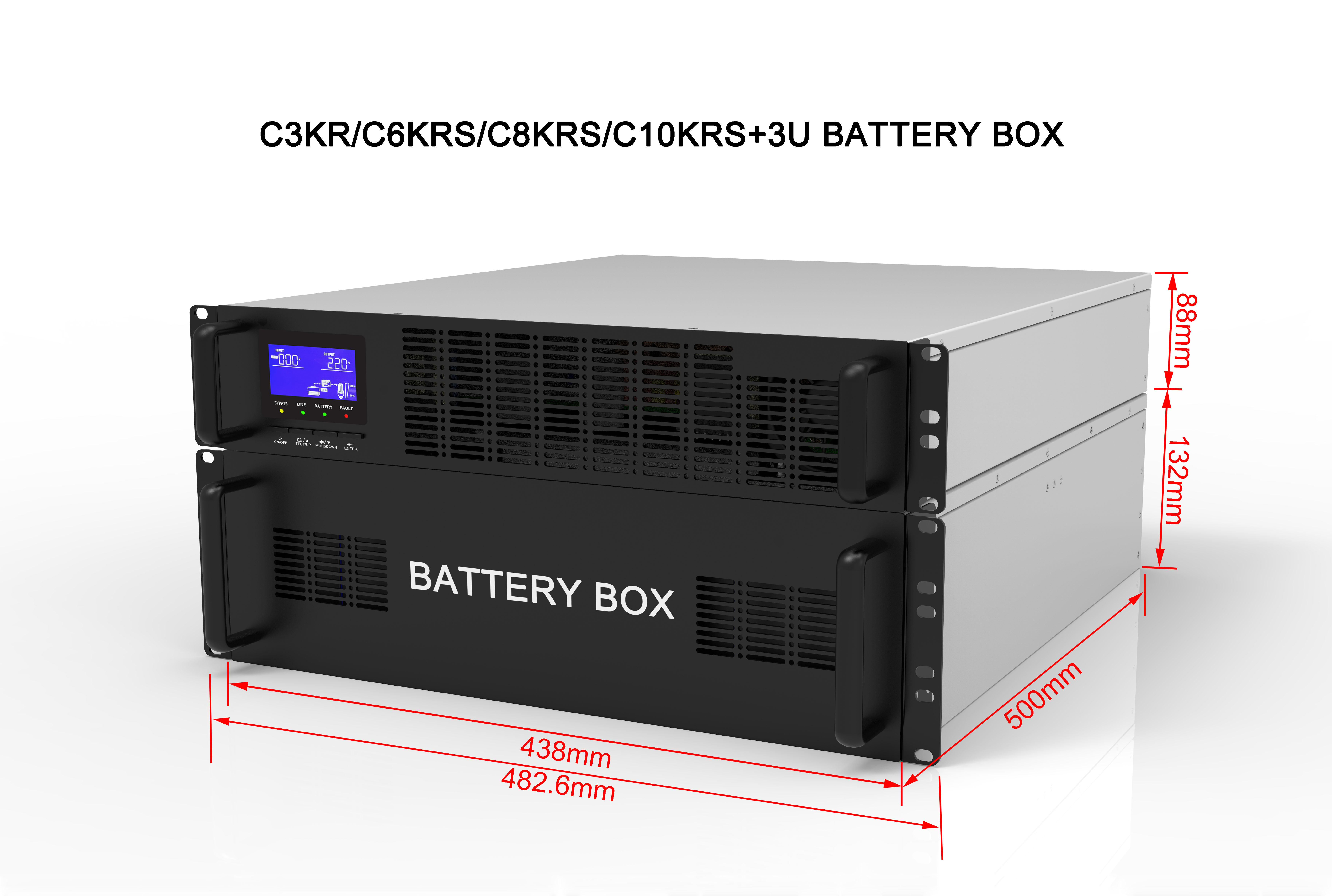 Small 220V 1800w 19 Inch Rack Mount UPS Battery Backup Power Supply