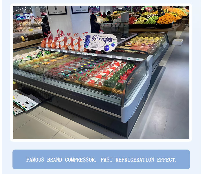 Fan Cooling Butcher Display Fridge Frost Free Refrigerated Meat Cooler Case