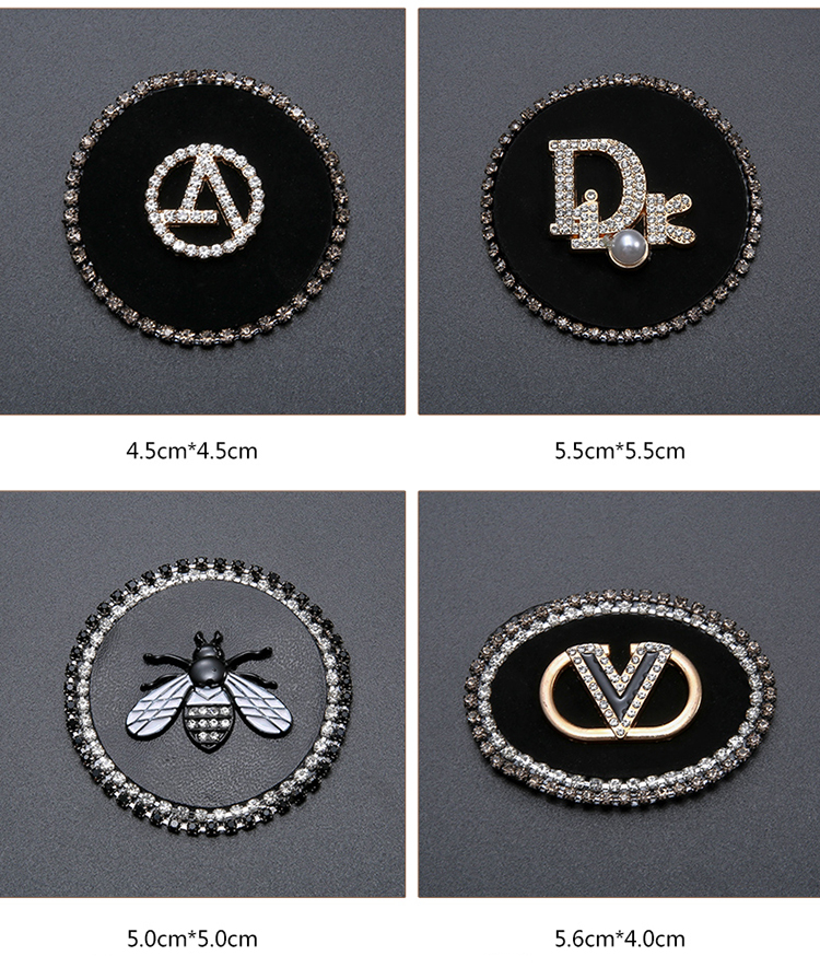 Leather Clothing Down Jacket Decoration Applique Badges, Embroidered Leather Label Cloth Patches, Clothes Hole Repair Stickers