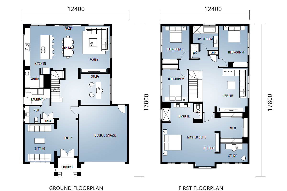 Factory Prefabricated Metal Steel House Custom Light Steel Framing House Villa With 4 Bedroom