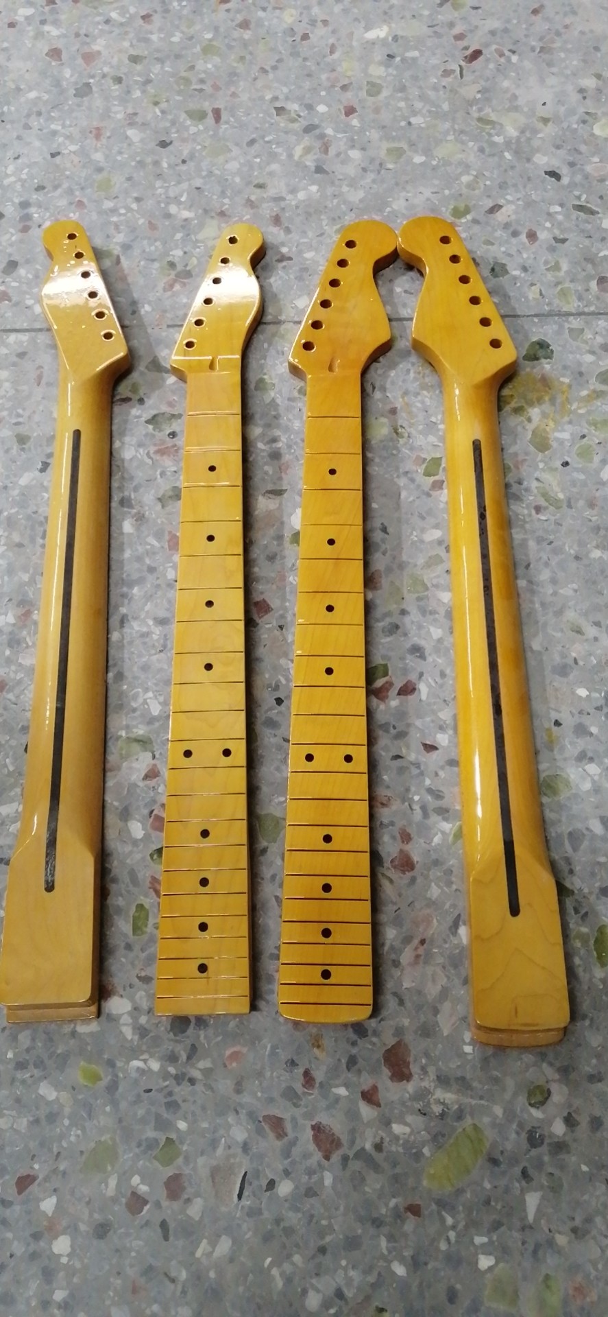 Custom Grand 22 Fret Roasted Maple Electric Guitar Neck for Handmade Tele Guitar Kits Gloss Finished with Bone Nut