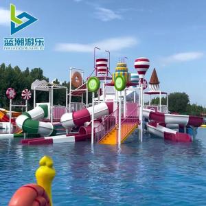 Quality Candy-theme Water Park House Fiberglass Slide Kids Adult Playground wholesale
