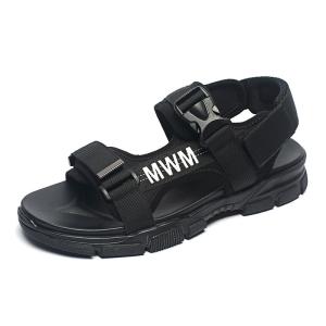 Quality BRUNO VIERO Black Anti Skid Flat Outdoor Mens Sandals wholesale