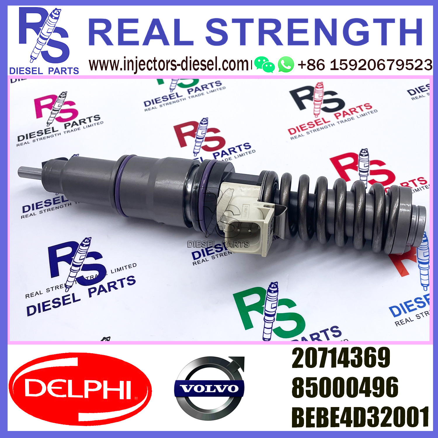 DELPHI 4pin 20714369 Diesel pump Injector V-O-L-V 20714369 BEBE4D32001 85000496 E3.18 for V-O-L-V D16 US04/ 3144