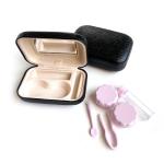 Special PU leather lens case portable travel contact lens case