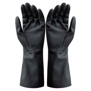 Quality 22 Mil Neoprene Chemical Gloves Flock Lined 13 Inches Neoprene Rubber Hand Gloves wholesale