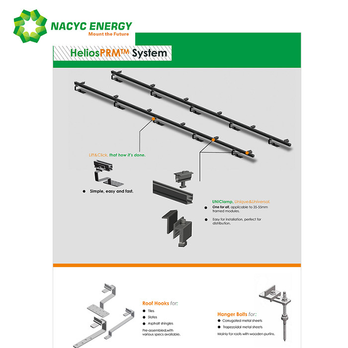 Sun Tracking Solar Solar Mounting Structure Metal Stainless Steel Roof Solar Panel Wall Mounting Brackets