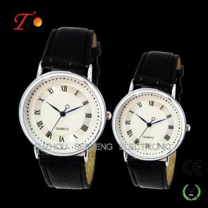 Quality Classical Stylish Leather Strap Quartz Wrist Watches for Lovers/Couple wholesale