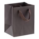 Reusable Matte Varnishing Kraft Shopping Bags With Fabric Handle