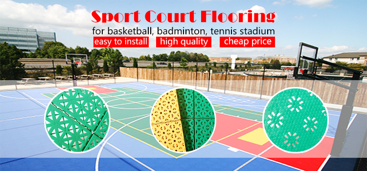 PP Tiles Shock Absorption for Outdoor Sports Gym Flooring in Black and Yellow Colors