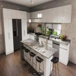 Drawer Basket Accessories Glossy Acrylic Modern Style Kitchen Cabinets for