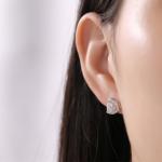 Moissanite 925 Sterling Silver Stud Earrings Support OEM ODM