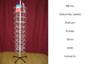 Quality 40 Pocket Floor Greeting Card Display Rack OEM Iron Wire Metal Book Display Stand wholesale