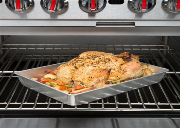 RK Bakeware China Foodservice NSF 3.58 Qt. Nonstick Aluminum Roasting Tray