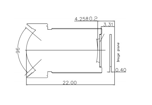 1/1.8" 4mm, 6 high Megapixel S mount low distortion less than 0.4% wide angle lens CCL118040MPR