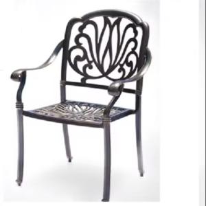 Quality 65*65*90cm Cast Aluminium Stacked Chairs for Dining Restaurant Outdoor Garden Balcony wholesale
