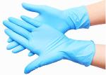 Blue Rubber Non Sterile Gloves Nitrile Disposable Powder Free Fully Palm