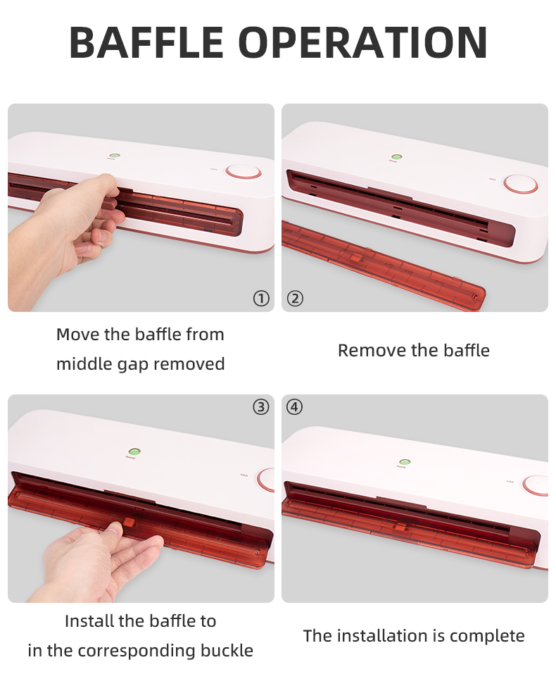 Office A4 Paper Size Laminator Small Desktop Lamination Machine for Photos and PVC