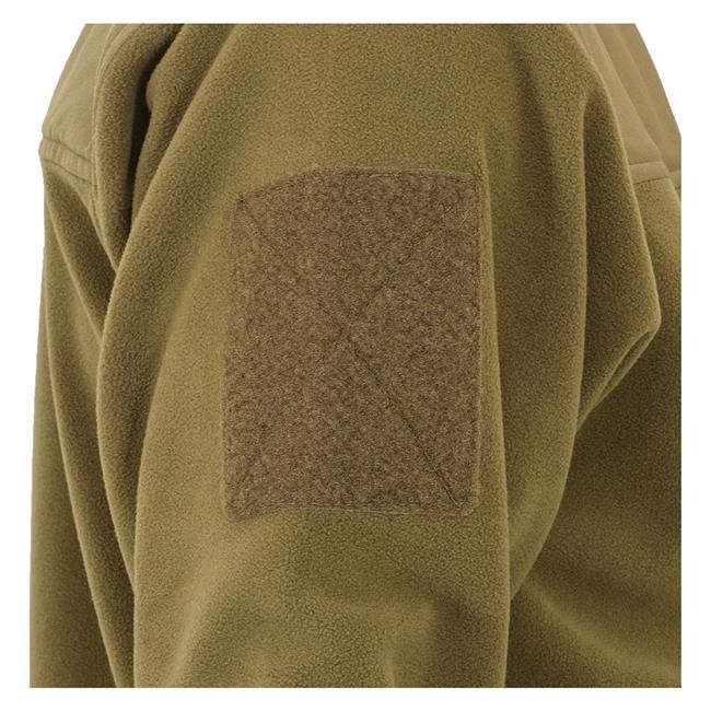 Abrasion Reinforced Air Force Coyote Brown Fleece Jacket With Mesh Lining Military Garments