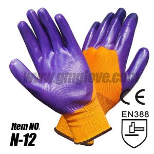 Quality Nitrile Nylon Gloves, Knit Half Coating wholesale