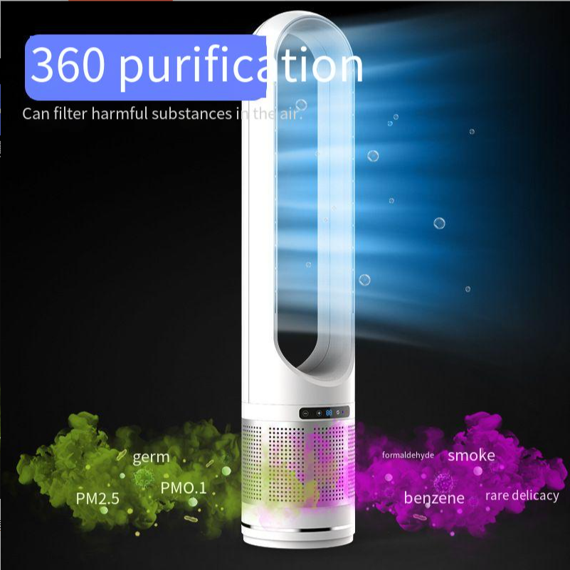 50 Inch Bladeless Fan Air Circulation Tower Fan for Safe and Intelligent Purification