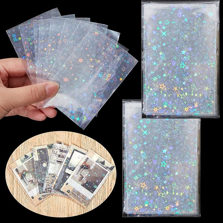 Waterproof Game Card Sleeves Clear Color Printed Poly Plastic Card Protector Sleeves