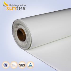 Quality 0.85mm White Silicone Coated Fabric For Fire Curtain System E 120 Fire Protection wholesale
