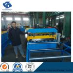 Mitsubishi PLC Metal Roof Roll Forming Machine Automatic Cutting for Roofing