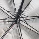 Silver Coating Large Size Promotional Golf Umbrellas Red Color Metal Tips