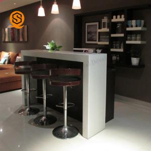 Quality ISO Contemporary Coffee Bar Counter Acrylic Solid Surface L Shaped Bar Counter wholesale