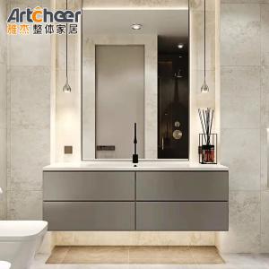Quality Modular Contemporary Make Up Luxury Bathroom Vanity Cabinet Combo Euro Style Bathroom Vanity wholesale