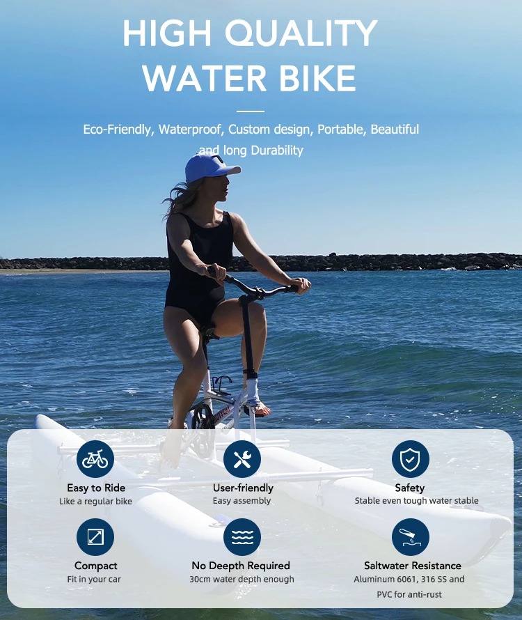 Max Capacity Of 100-500kg Water Bicycle For Inflatable Fun And Outdoor Activities