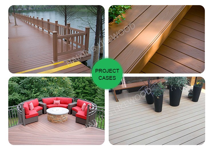 Outdoor Garden Park Yard and Balcony Decking with PVC Wooden WPC Flooring Customized