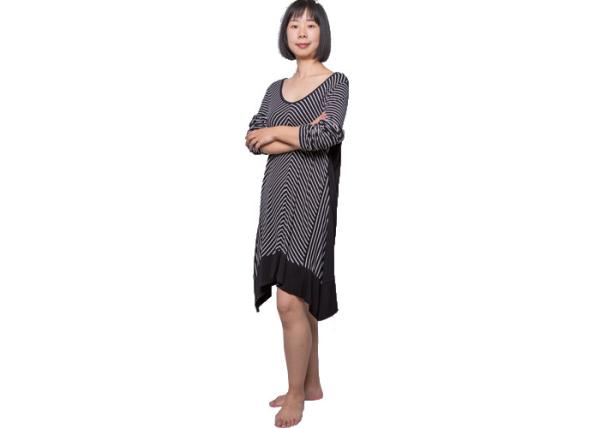 Black Sleepwear Night Dress Viscose Elastane Jersey Ladies Summer Pajamas With