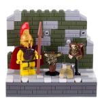 Children gifts medival knight action figures weapon assemble armor building