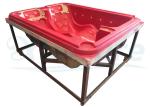 Red 3D Hot Tub Mold Molded Plastic Hot Tub Dual Lounges Recliners 1900×1500×840