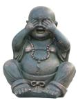 Fiber And Resin Lucky Laughing Indoor Buddha for Indoor Outdoor Winter