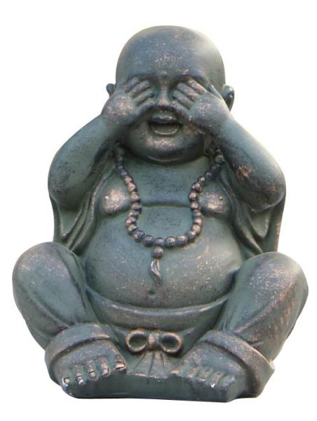 Fiber And Resin Lucky Laughing Indoor Buddha for Indoor Outdoor Winter
