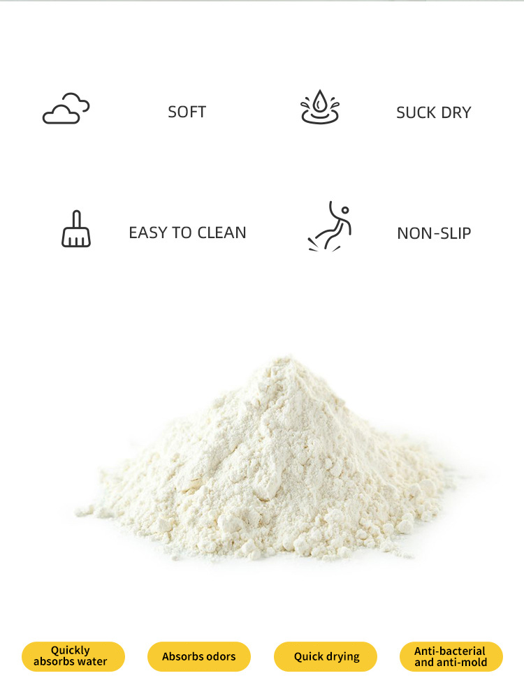 CLASSIC Design Style Diatomite Earth Bath Mat for Quick Drying Bathroom Shower Floor